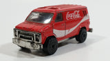 1988 Hartoy Coca Cola Coke Soda Pop Delivery Van White Red Die Cast Toy Car Vehicle