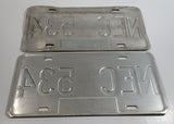 1989 Beautiful British Columbia White with Blue Letters Vehicle License Plate Set of 2 NEC 534