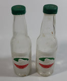 Rare Vintage Chihuahua Mexican Beer Clear Glass Bottle Salt and Pepper Shakers