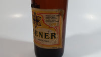 Antique Ecuador Cerveceria Nacional Guayaquil Beer Brown Amber Glass Bottle with Paper Label and Embossed Lettering