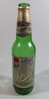 Vintage Cerveceria Moctezuma Superior Imported Beer 350mL Green Glass Bottle with Paper Labels Mexico