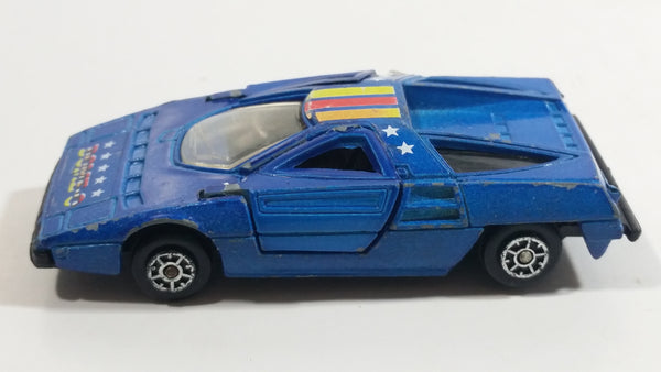 Unknown Brand Tomy Tomica Style Casting Dome-O Blue with Stars Die Cast Toy Exotic Car Vehicle with Opening Doors