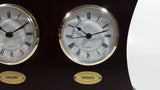 Morris National Vancouver Calgary Toronto Triple Three Wood Cased Quartz Clock