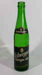 Vintage Schweppes Ginger Ale Soda Pop 10 oz Green Glass Beverage Bottle Stamford, Connecticut