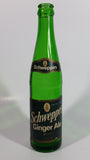 Vintage Schweppes Ginger Ale Soda Pop 10 oz Green Glass Beverage Bottle Stamford, Connecticut