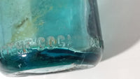 Rare Antique 1900-1916 Coca Cola Soda Pop Embossed Blue Green Aqua Glass Beverage Bottle Canada - Embossed Lettering
