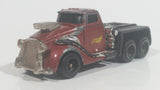 2000 Hot Wheels Pavement Pounders Semi Truck Dark Red Maroon Die Cast Toy Rig Tractor Vehicle 89049 89850