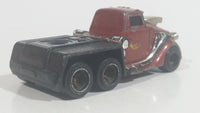 2000 Hot Wheels Pavement Pounders Semi Truck Dark Red Maroon Die Cast Toy Rig Tractor Vehicle 89049 89850