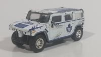 2004 2005 Season Fleer NHL Ice Hockey Toronto Maple Leafs Hummer H2 White Blue Die Cast Toy Car Vehicle