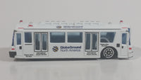 Globe Ground North America White Airport Bus Die Cast Toy Car Vehicle