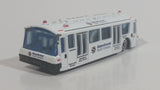 Globe Ground North America White Airport Bus Die Cast Toy Car Vehicle