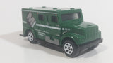 2017 Matchbox City Service International Armored Car Green Die Cast Toy Truck Vehicle