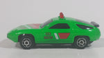 Vintage Majorette Sonic Flashers Porsche 928 Emergency S.O.S. Doctor Bright Green Die Cast Toy Car Vehicle