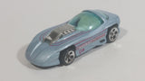 1999 Hot Wheels Classic Games Silhouette II Light Metallic Grey Blue Die Cast Toy Car Vehicle