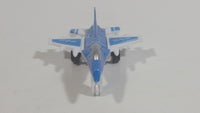 Unknown Brand Blue and White "98" "29" Fighter Jet Airplane Die Cast and Plastic Toy Aircraft Vehicle