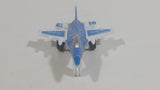 Unknown Brand Blue and White "98" "29" Fighter Jet Airplane Die Cast and Plastic Toy Aircraft Vehicle