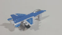 Unknown Brand Blue and White "98" "29" Fighter Jet Airplane Die Cast and Plastic Toy Aircraft Vehicle