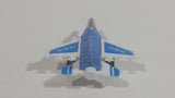 Unknown Brand Blue and White "98" "29" Fighter Jet Airplane Die Cast and Plastic Toy Aircraft Vehicle