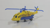 2011 Matchbox Sky Busters Sikorsky S-92 Helicopter Air Ambulance Rescue Medic Yellow and Blue Die Cast Toy Aircraft Vehicle