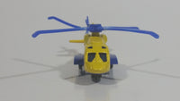 2011 Matchbox Sky Busters Sikorsky S-92 Helicopter Air Ambulance Rescue Medic Yellow and Blue Die Cast Toy Aircraft Vehicle