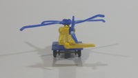 2011 Matchbox Sky Busters Sikorsky S-92 Helicopter Air Ambulance Rescue Medic Yellow and Blue Die Cast Toy Aircraft Vehicle