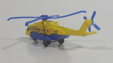 2011 Matchbox Sky Busters Sikorsky S-92 Helicopter Air Ambulance Rescue Medic Yellow and Blue Die Cast Toy Aircraft Vehicle