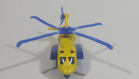 2011 Matchbox Sky Busters Sikorsky S-92 Helicopter Air Ambulance Rescue Medic Yellow and Blue Die Cast Toy Aircraft Vehicle