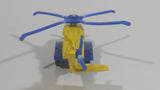 2011 Matchbox Sky Busters Sikorsky S-92 Helicopter Air Ambulance Rescue Medic Yellow and Blue Die Cast Toy Aircraft Vehicle