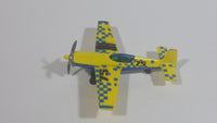 2009 Matchbox Sky Busters New Stunt Plane 75 Yellow Blue Die Cast Toy Aircraft Vehicle