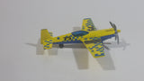 2009 Matchbox Sky Busters New Stunt Plane 75 Yellow Blue Die Cast Toy Aircraft Vehicle