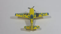 2009 Matchbox Sky Busters New Stunt Plane 75 Yellow Blue Die Cast Toy Aircraft Vehicle