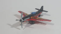 2014 Matchbox Stunt Plane 73 Red Black Die Cast Toy Aircraft Vehicle