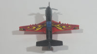 2014 Matchbox Stunt Plane 73 Red Black Die Cast Toy Aircraft Vehicle