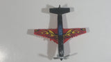 2014 Matchbox Stunt Plane 73 Red Black Die Cast Toy Aircraft Vehicle