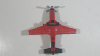 2014 Matchbox Stunt Plane 73 Red Black Die Cast Toy Aircraft Vehicle