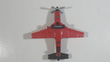 2014 Matchbox Stunt Plane 73 Red Black Die Cast Toy Aircraft Vehicle