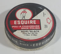 Vintage Knomark Esquire Boot Polish Black 1 1/8 oz Round Metal Tin Some Dry Product Inside
