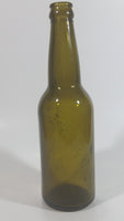 Vintage Dark Olive Green Glass Beer Bottle