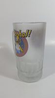 2002 20th Century Fox The Simpsons Homer Simpson "To Alcohol!" Frosted Heavy Glass Beer Mug TV Cartoon Collectible