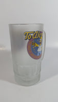 2002 20th Century Fox The Simpsons Homer Simpson "To Alcohol!" Frosted Heavy Glass Beer Mug TV Cartoon Collectible