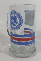 1991 NHL Ice Hockey New York Rangers Sports Team 5 1/2" Tall Glass Beer Mug Sports Collectible