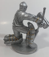 Ice Hockey Goalie Goaltender Silver Colored Resin Trophy Sculpture