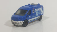 2017 Matchbox MBX Adventure City '14 Ford Transit News Van Blue Die Cast Toy Car Vehicle