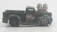 2004 Hot Wheels 1941 Ford Pickup Truck Army Green Die Cast Toy Car Vehicle