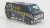 2014 Hot Wheels HW City Rescue '70s Van SWAT Police Cops Dark Blue Die Cast Toy Car Vehicle