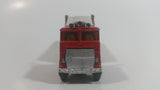 Vintage Majorette Shell Oil Fuel Tanker Trailer and Semi Tractor Truck Yellow , Red White Die Cast Toy Car Vehicle