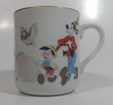 Vintage Disneyland Walt Disney World Gold Rimmed Porcelain Ceramic Coffee Mug Made in Japan