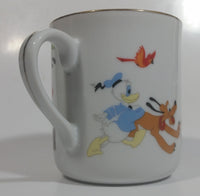 Vintage Disneyland Walt Disney World Gold Rimmed Porcelain Ceramic Coffee Mug Made in Japan