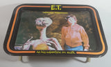 Vintage 1982 Universal City Studios E.T. The Extra Terrestrial in His Adventure On Earth Metal Lunch TV Tray Movie Film Collectible