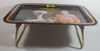 Vintage 1982 Universal City Studios E.T. The Extra Terrestrial in His Adventure On Earth Metal Lunch TV Tray Movie Film Collectible